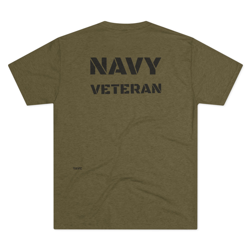 Navy Veteran T‑Shirt — 'SAILOR' TRI BLEND