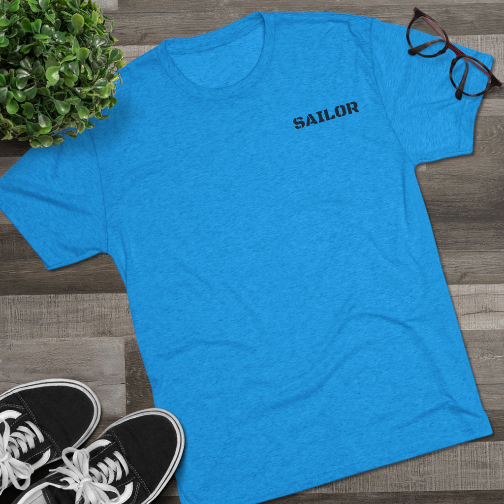 Navy Veteran T‑Shirt — 'SAILOR' TRI BLEND