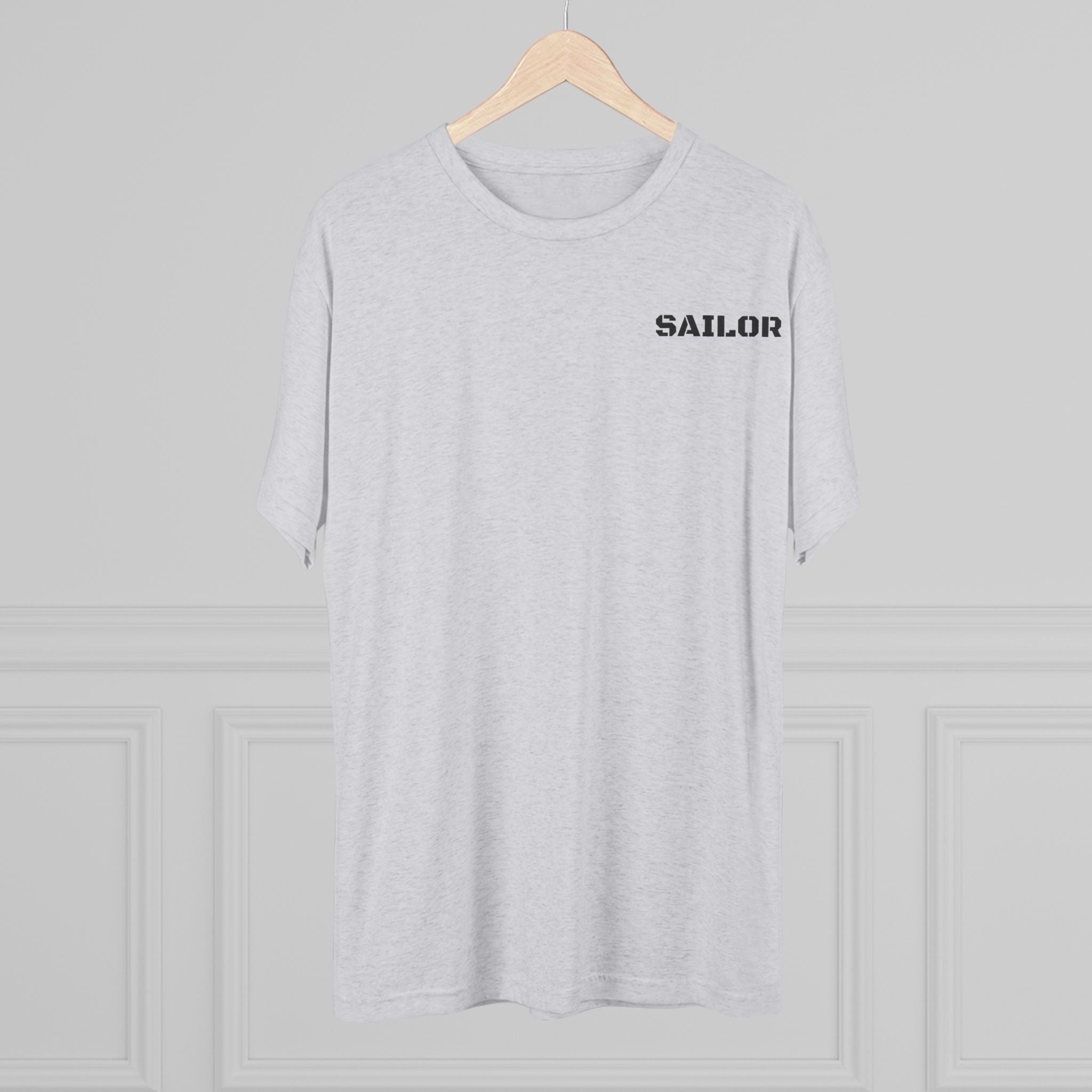 Navy Veteran T‑Shirt — 'SAILOR' TRI BLEND