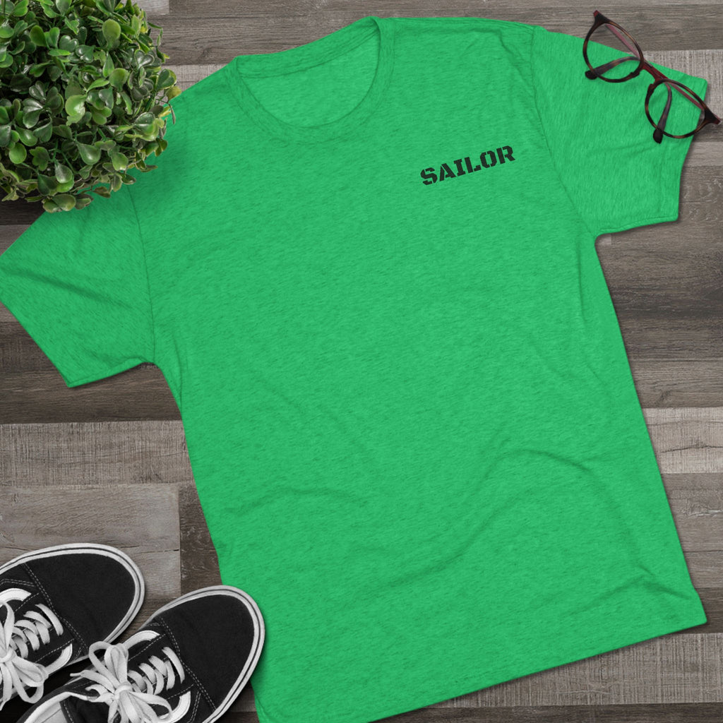 Navy Veteran T‑Shirt — 'SAILOR' TRI BLEND