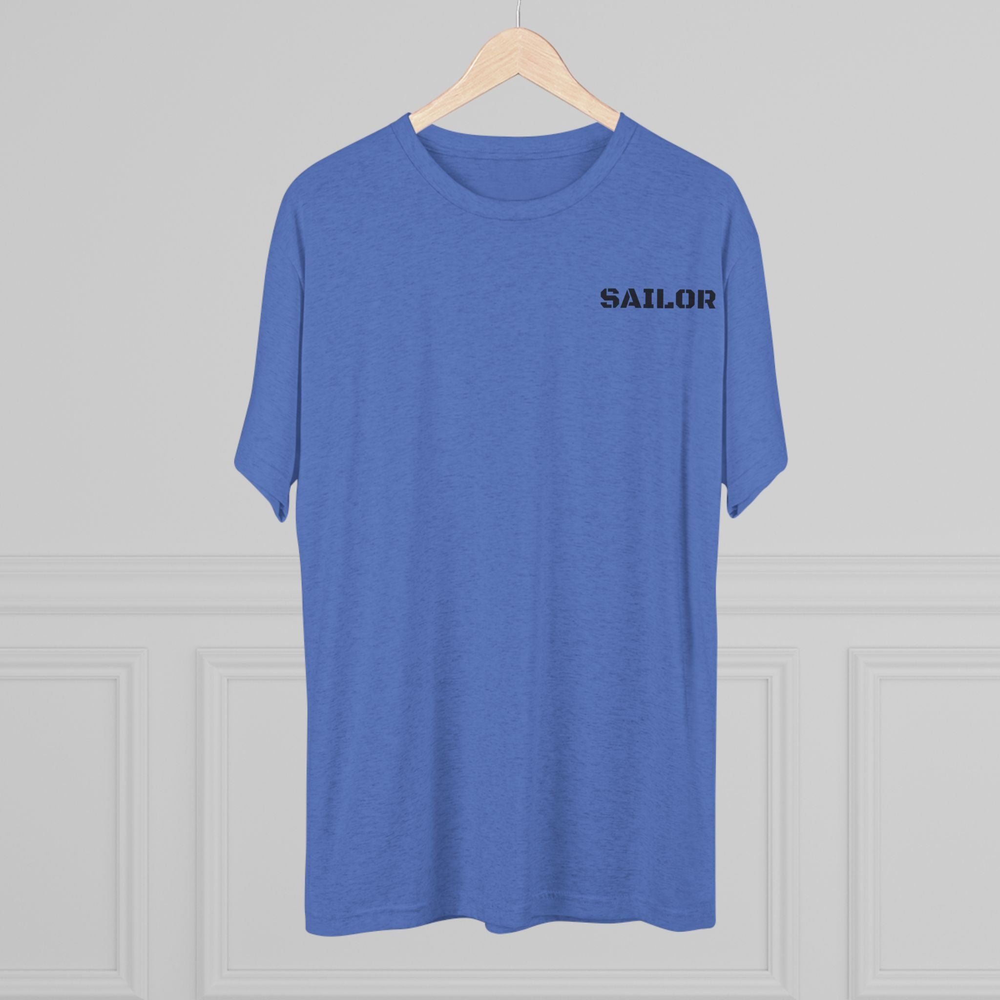 Navy Veteran T‑Shirt — 'SAILOR' TRI BLEND
