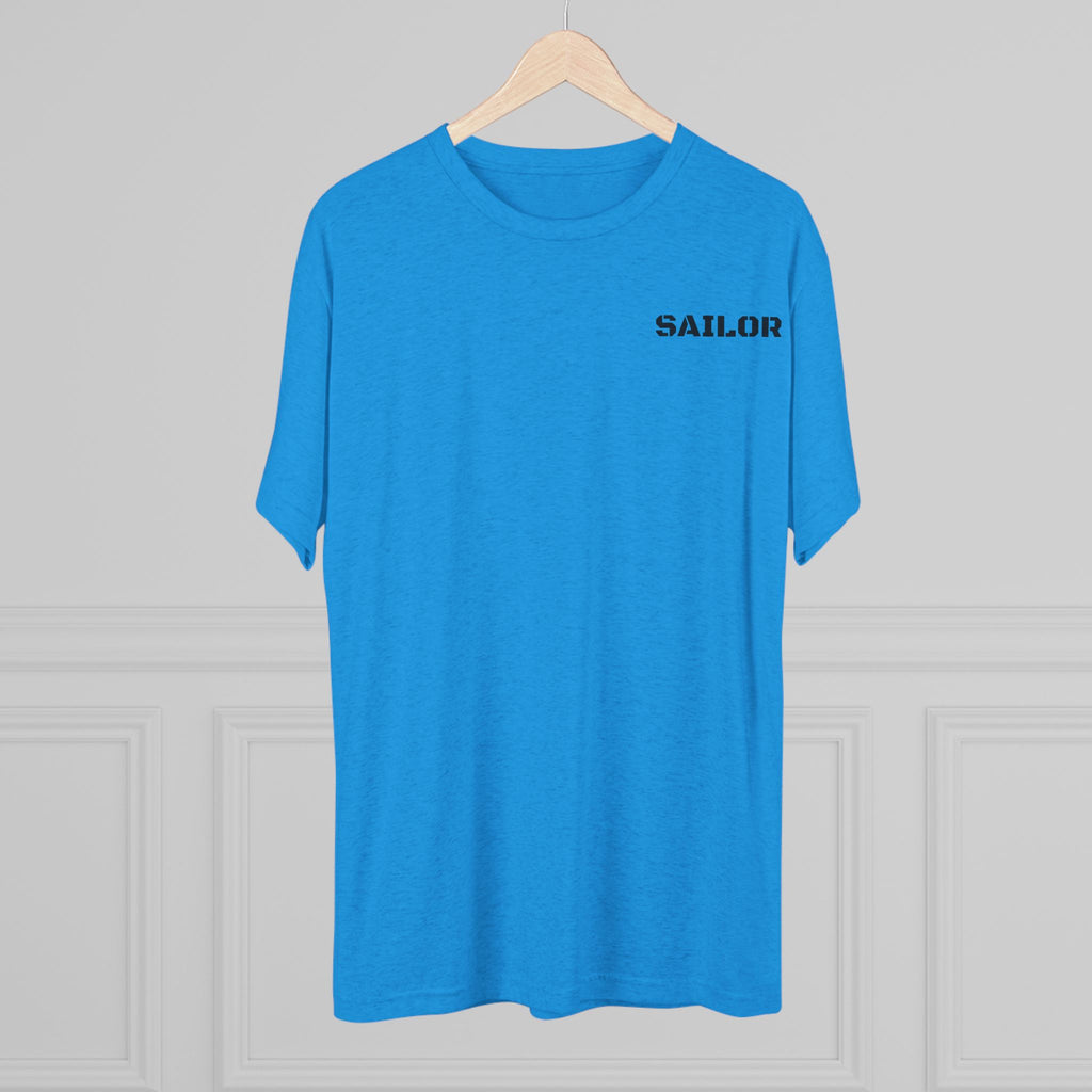 Navy Veteran T‑Shirt — 'SAILOR' TRI BLEND